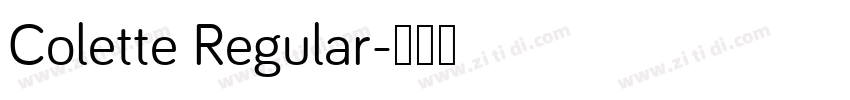 Colette Regular字体转换